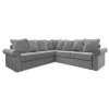 Угловой диван Халланд Серый велюр