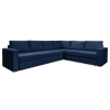 Угловой диван Шелл Синий велюр