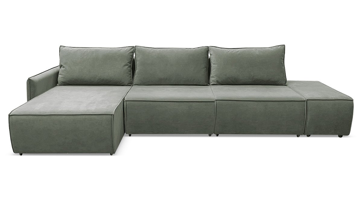 Угловой диван Киото Мах Оливковый велюр