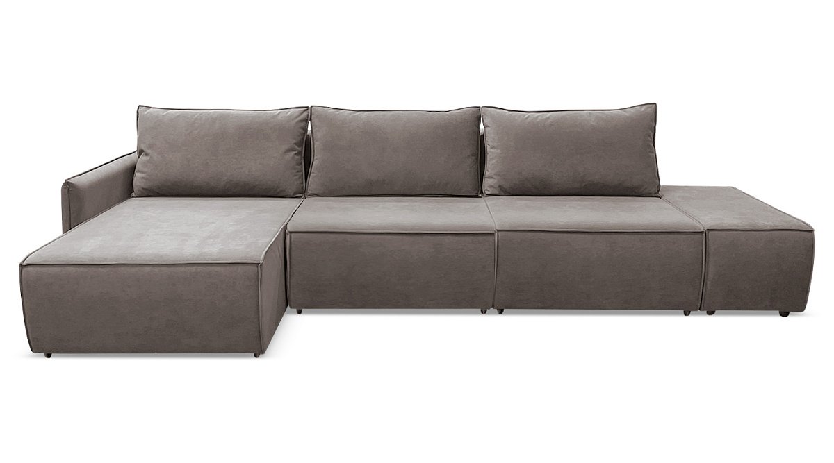 Угловой диван Киото Мах Бежевый велюр